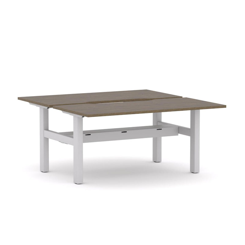 Agile Fixed Rectangle 2-Person Double-sided Desk Workstation