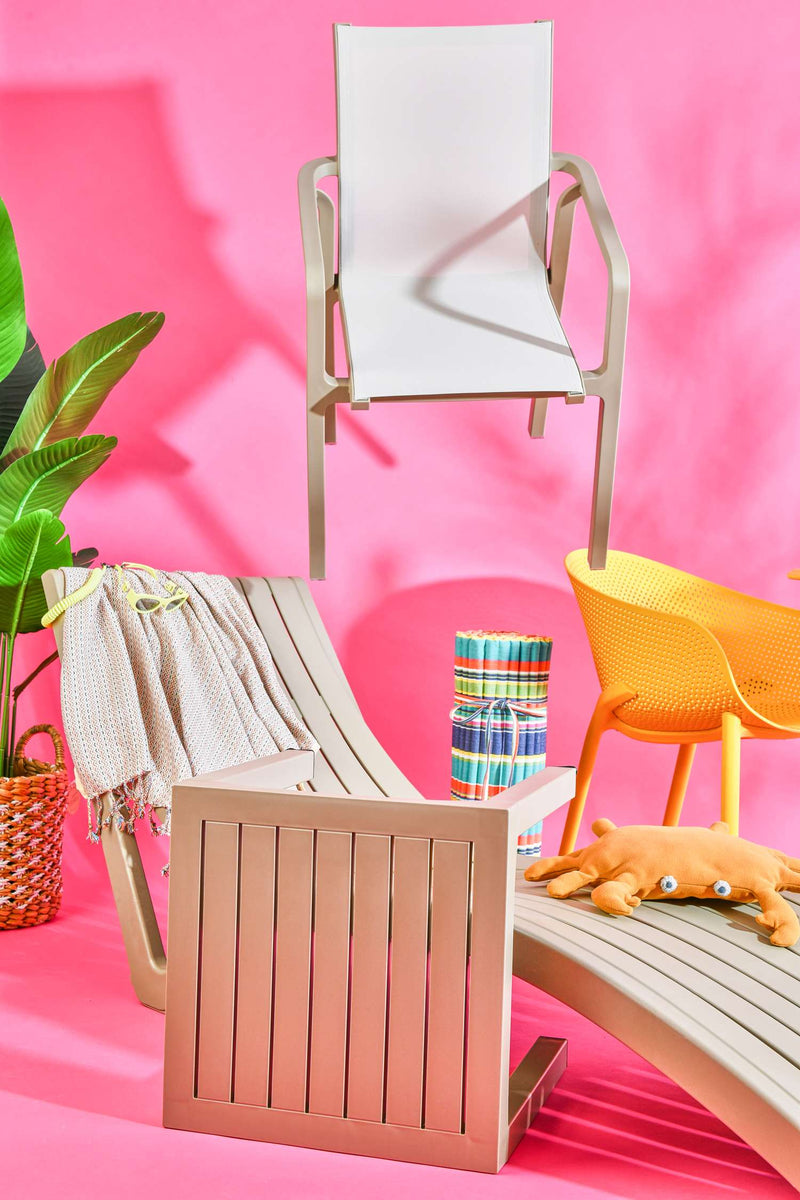 Slim Sunlounger with Cushion