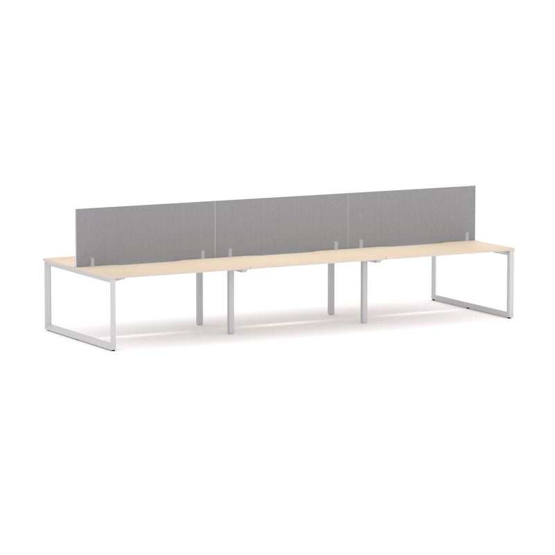 Anvil 6-Person Double-sided Desk Workstation Includes: Edge25 Screen