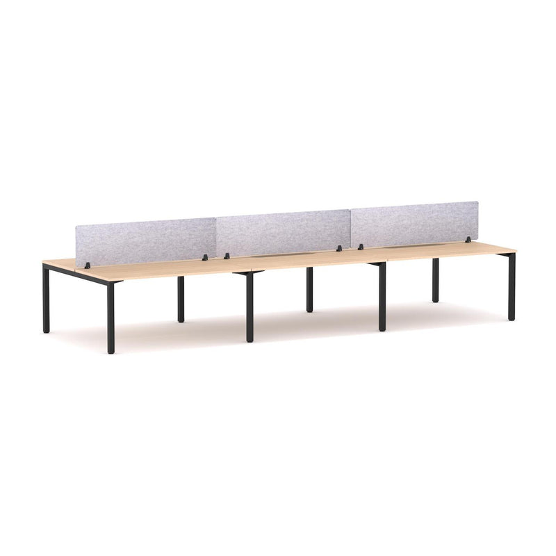 Axis 6 User Double-Sided Desks, 50x50mm Square Leg Design. Includes: AcoustiQ Screen