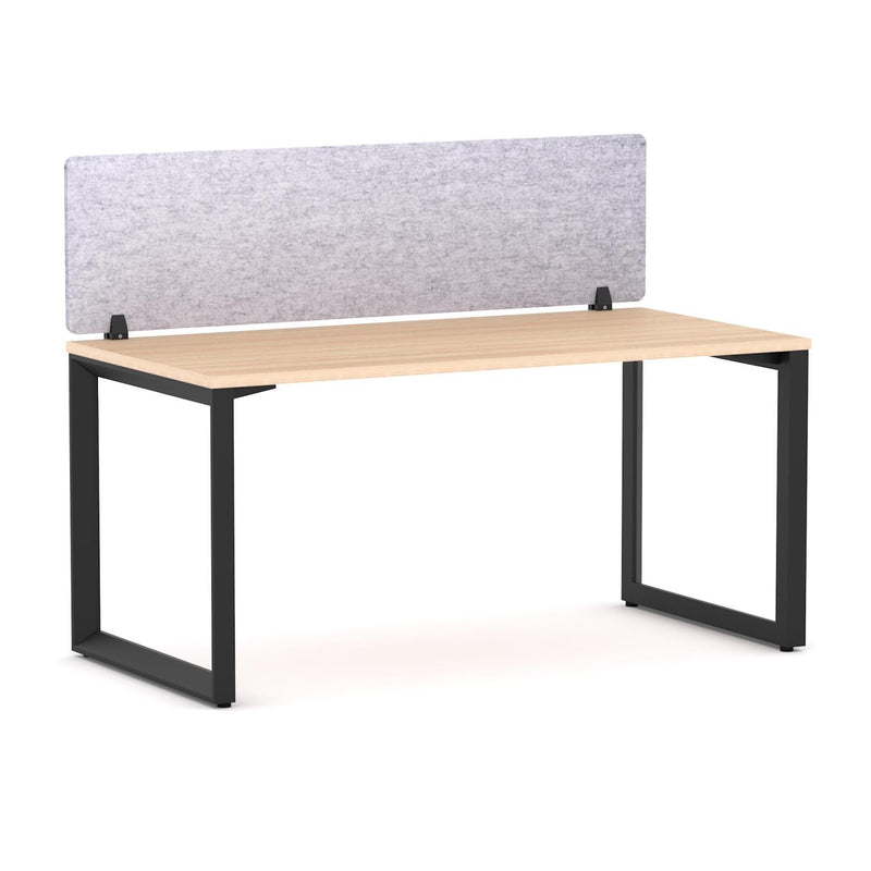 Anvil 1 User Single Desk, 50x50mm Triangular Loop Leg Design. Includes: AcoustiQ Screen