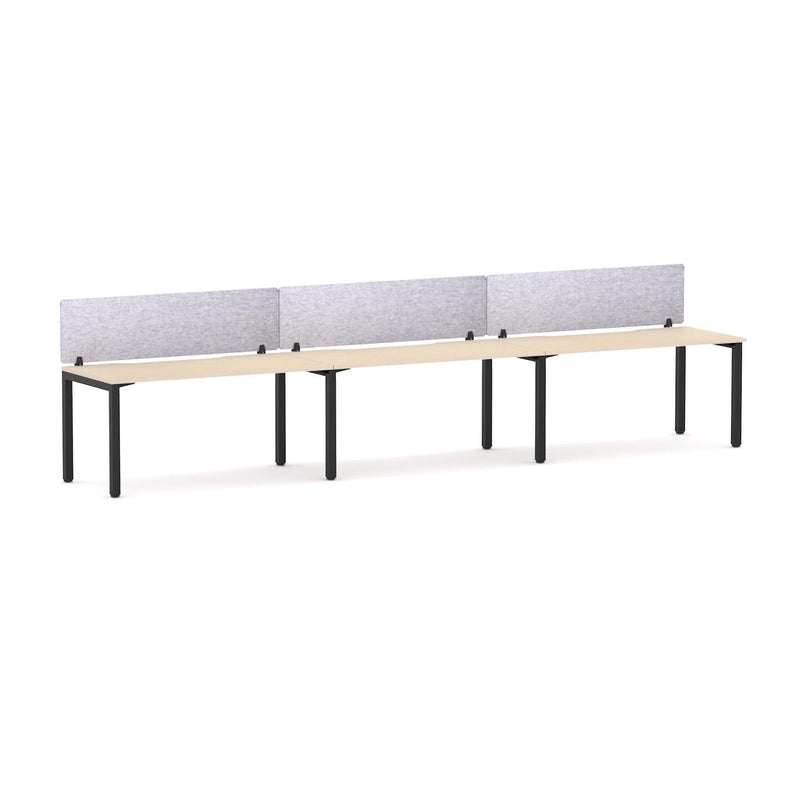 Axis 3 User Single-Sided Desks, 50x50mm Square Leg Design. Includes: AcoustiQ Screen