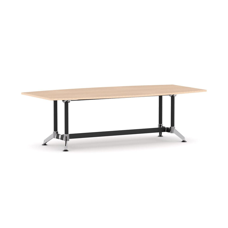 Modulus Boardroom Table Single Span, Twin Post Collar LegPoles withAlloy Feet