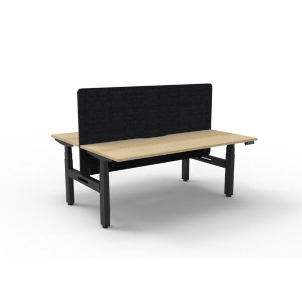 BOOST Plus + Electric Height Adjustable Back to Back Workstation with 900mm height Eco Screens (2 Person)-Elite Office Furniture
