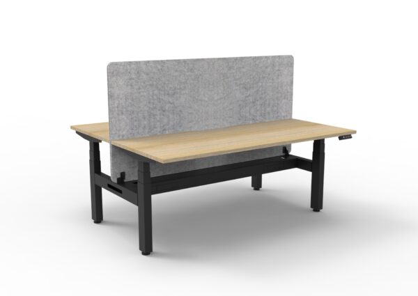 BOOST Plus + Electric Height Adjustable Back to Back Workstation with 900mm height Eco Screens (2 Person)