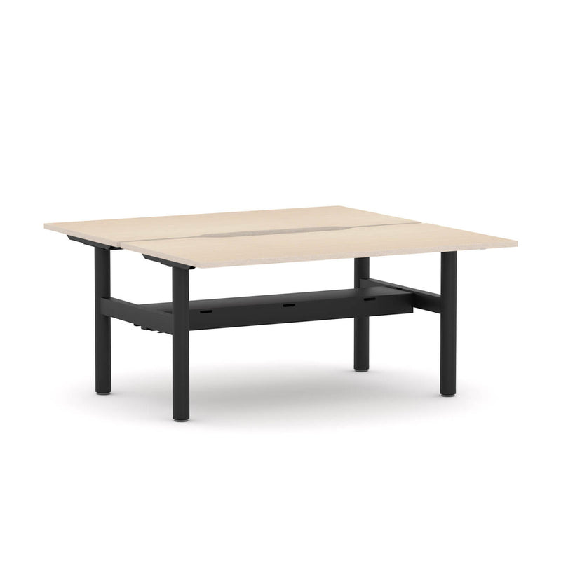 Agile Fixed Round 2-Person Double-sided Desk Workstation