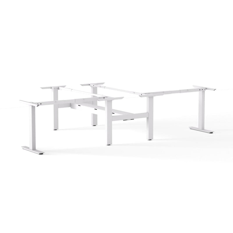 Agile Fixed Rectangle 2-Person 90° Desk and Return - Frame Only