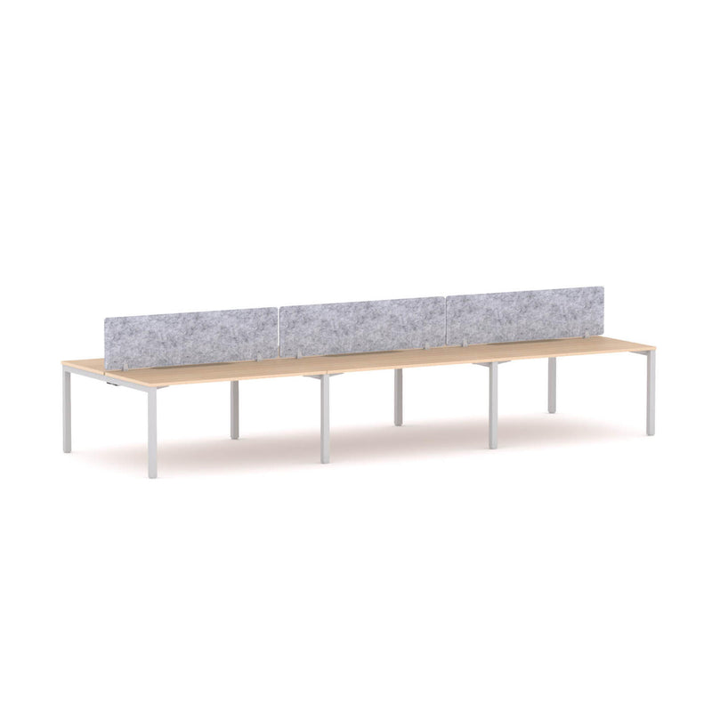 Axis 6 User Double-Sided Desks, 50x50mm Square Leg Design. Includes: AcoustiQ Screen