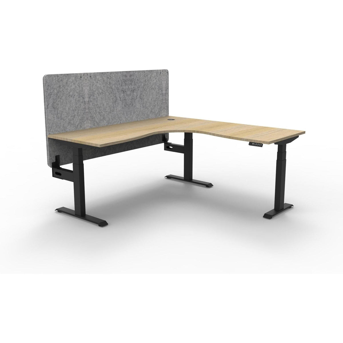 Boost Plus + Electric Height Adjustable Corner Workstation with Eco Panel Screen-Elite Office Furniture