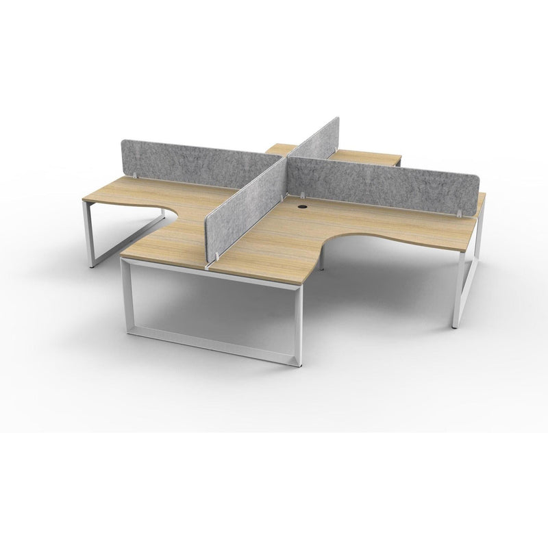 Infinity Profile Leg Corner Workstation - 4 Persons With Eco Panel