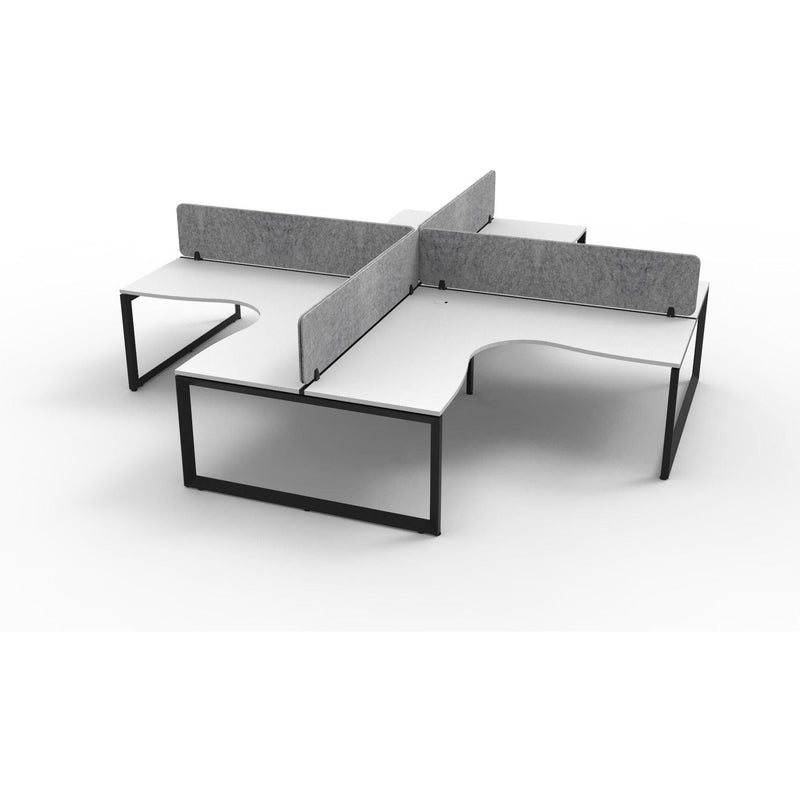 Infinity Profile Leg Corner Workstation - 4 Persons With Eco Panel