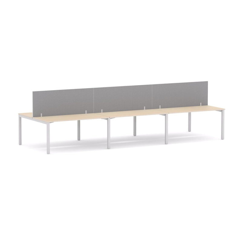 Axis 6 User Double-Sided Desks, 50x50mm Square Leg Design. Includes: Edge25 Screens