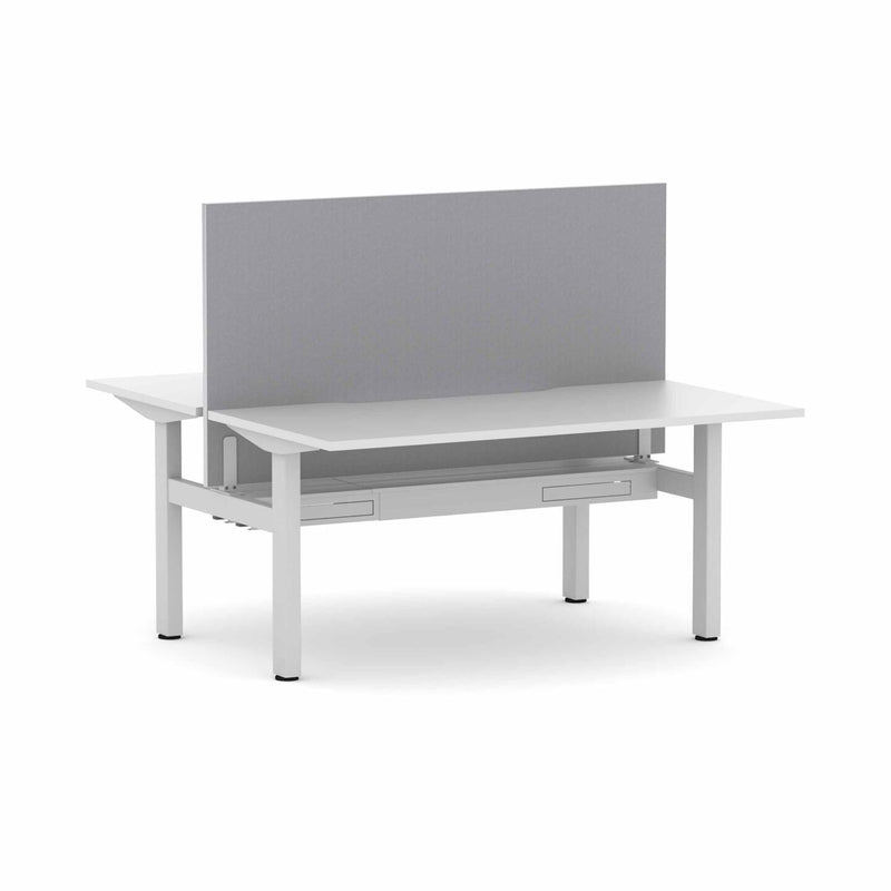 Klass Fixed 2-Person Double-sided Desk Workstation with Edge25 Screen