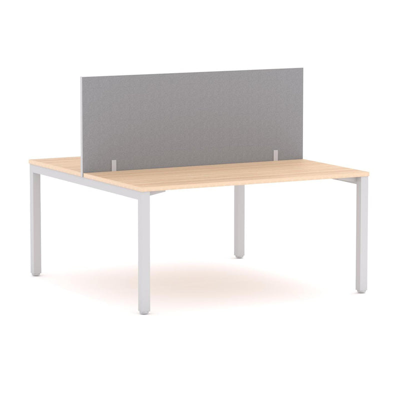 Axis 2 User Double-Sided Desks, 50x50mm Square Leg Design. Includes: Edge25 Screen