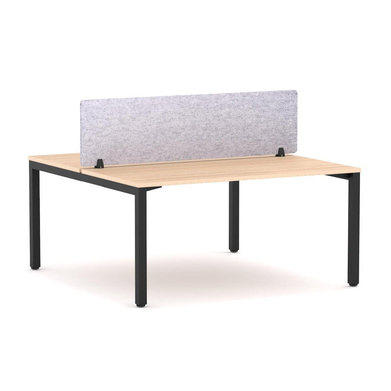 Axis 2 User Double-Sided Desks, 50x50mm Square Leg Design. Includes: AcoustiQ Screen