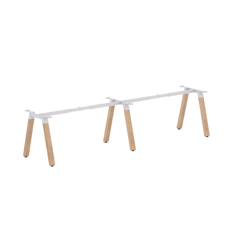 Plantation 2-Person Single-sided Desk Workstation Frame Only