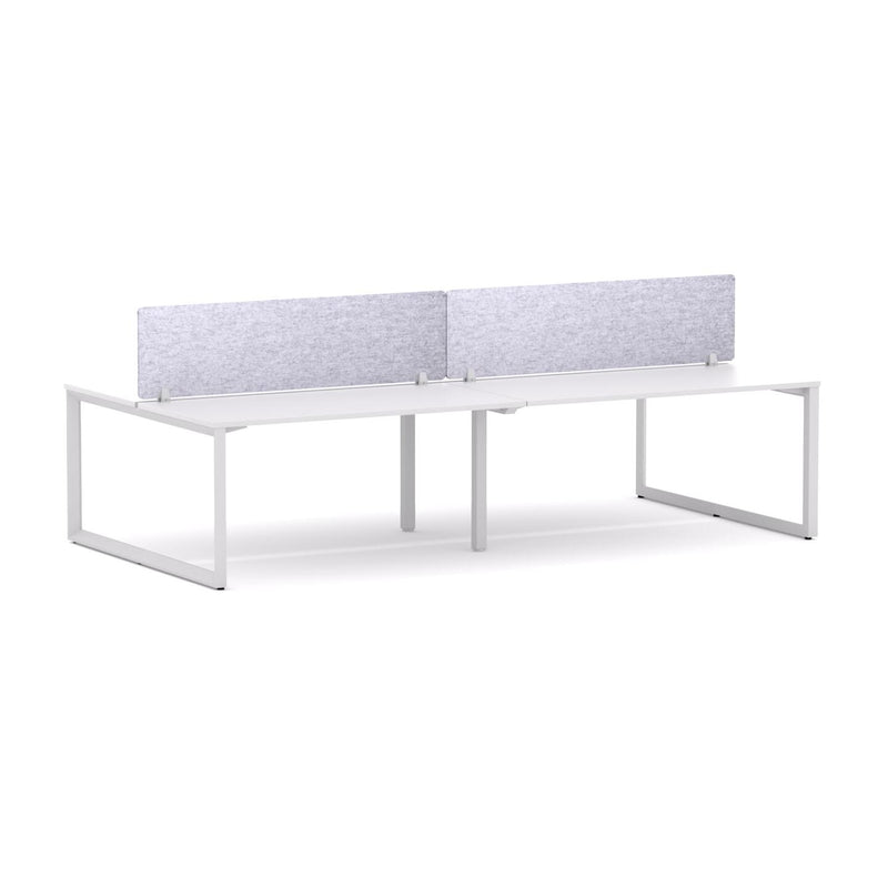Anvil 4-Person Double-sided Desk Workstation Includes: AcoustiQ Screen