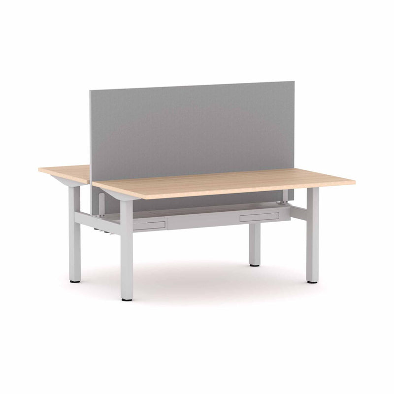 Klass Fixed 2-Person Double-sided Desk Workstation with Edge25 Screen