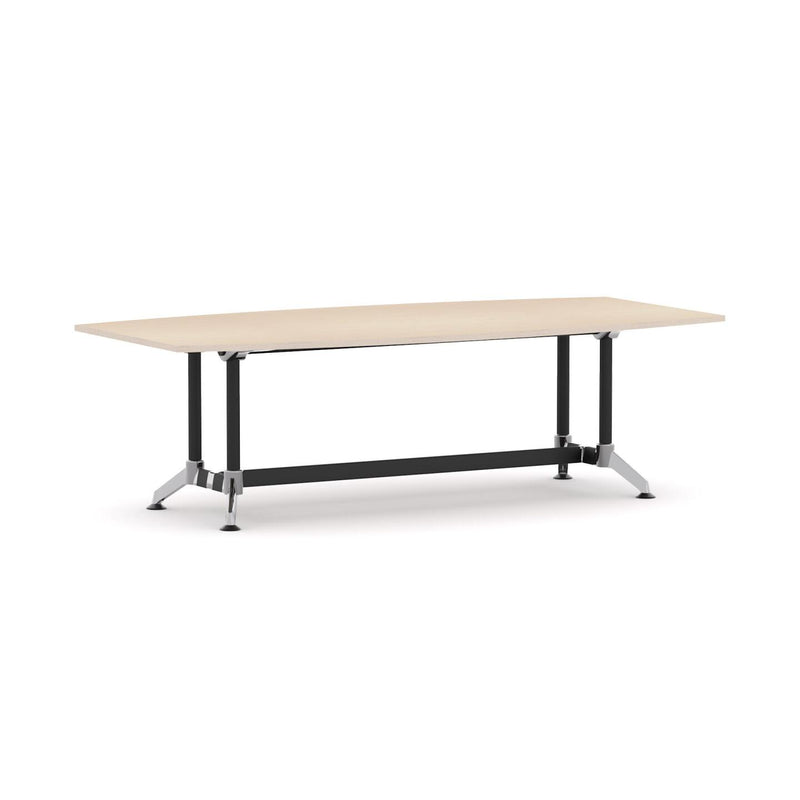 Modulus Boardroom Table Single Span, Twin Post Collar LegPoles withAlloy Feet