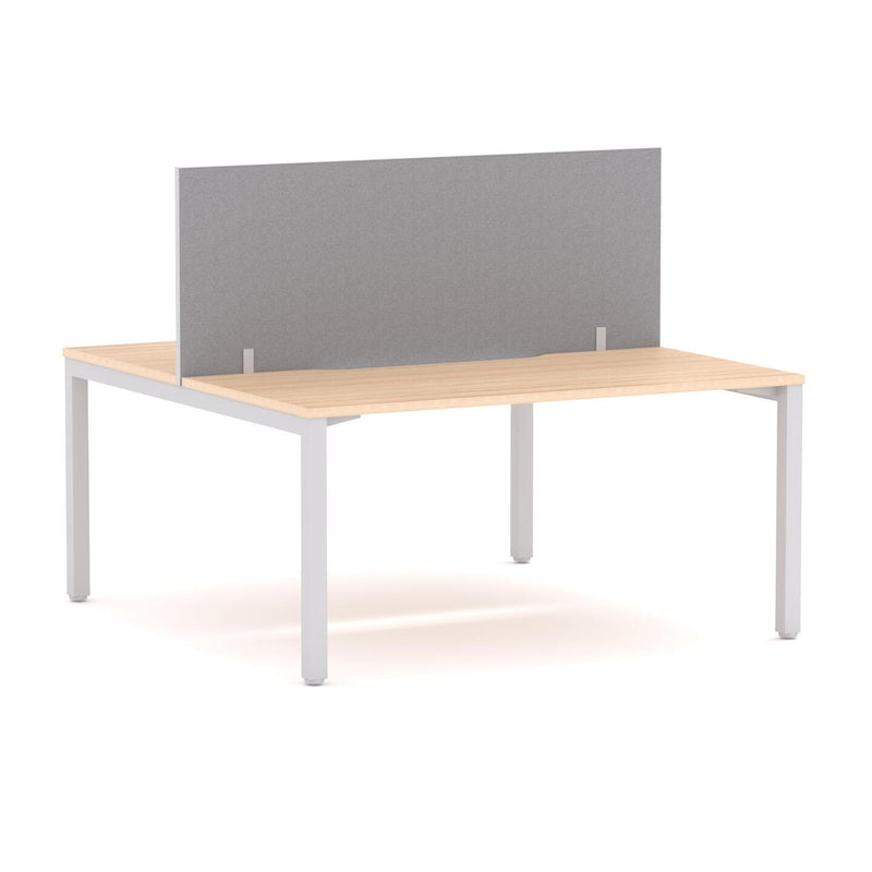 Axis 2 User Double-Sided Desks, 50x50mm Square Leg Design. Includes: Edge25 Screen