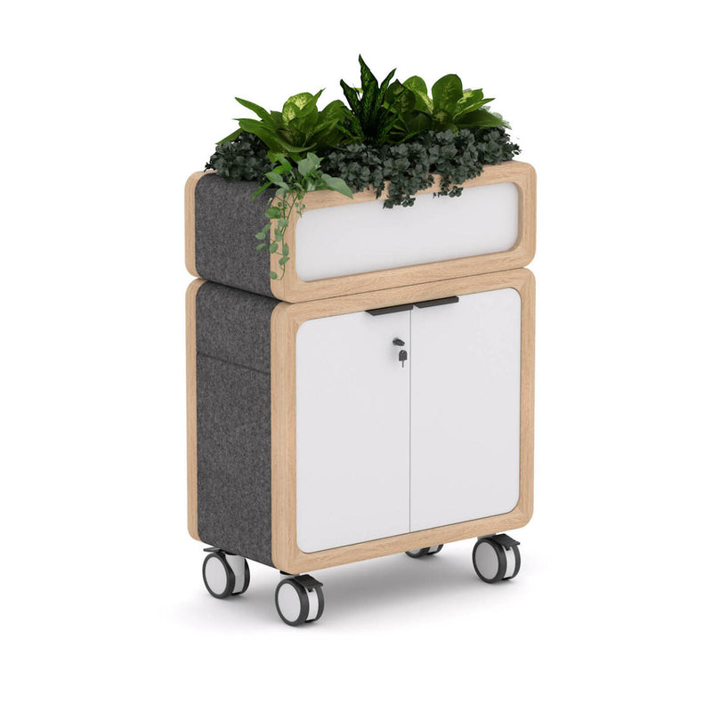 Rover Mobile Credenza with Planter Box