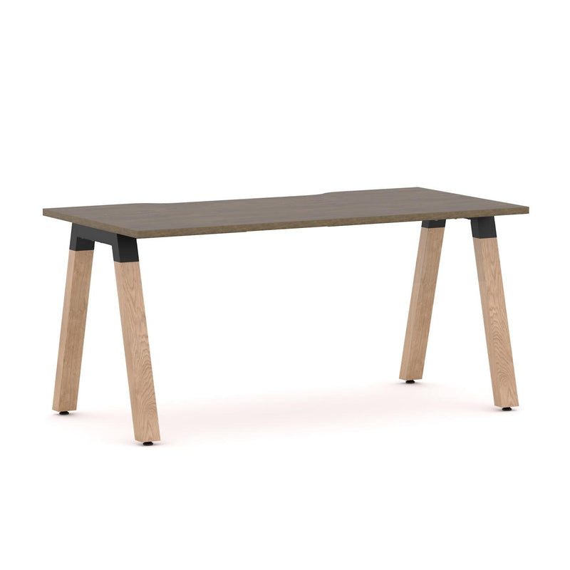 Plantation Straight Workstation Oak