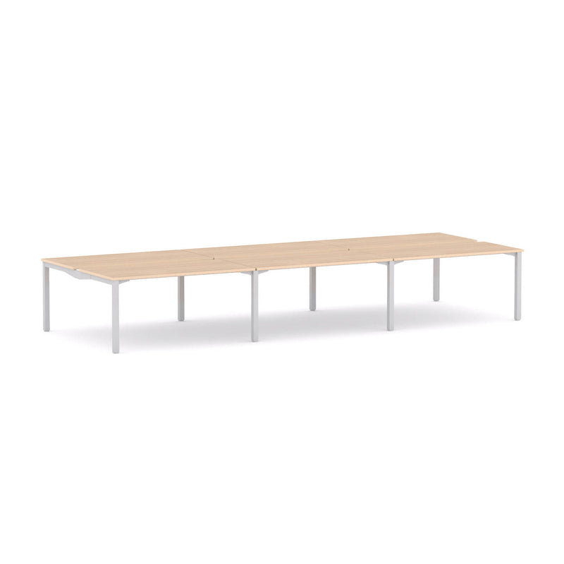 Axis Stretch 6-Person Double-sided Desk Workstation