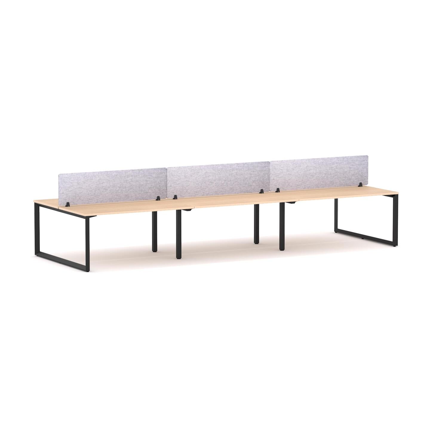 Anvil 6-Person Double-sided Desk Workstation Includes: AcoustiQ Screen