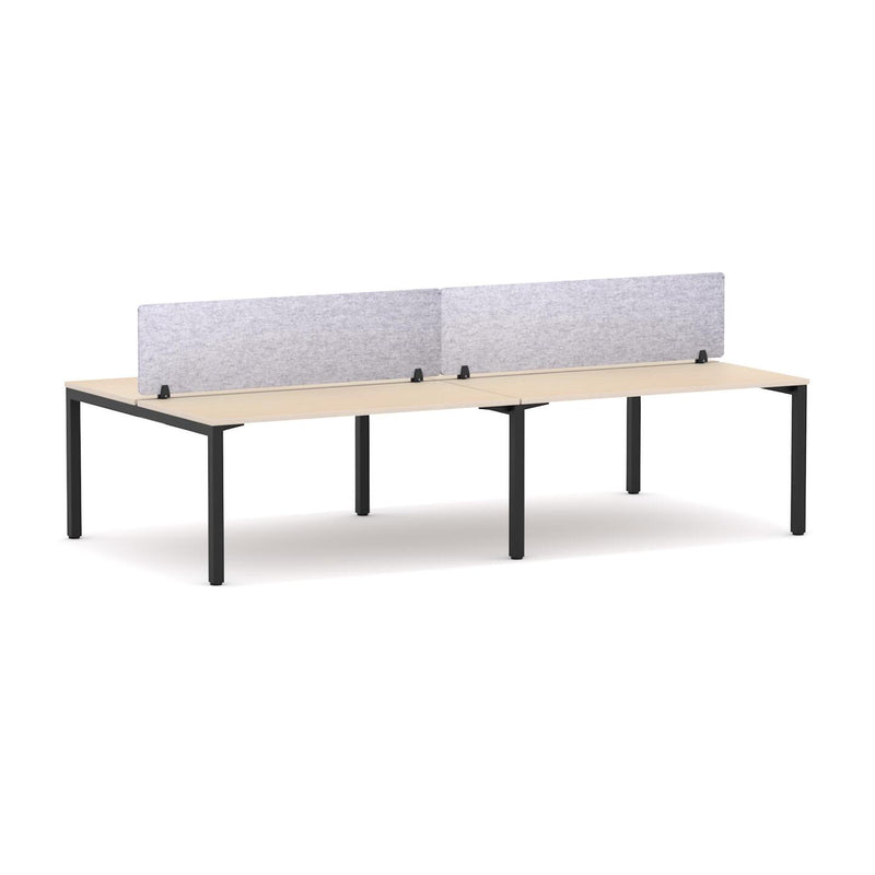 Axis 4 User Double-Sided Desks, 50x50mm Square Leg Design. Includes: AcoustiQ Screen
