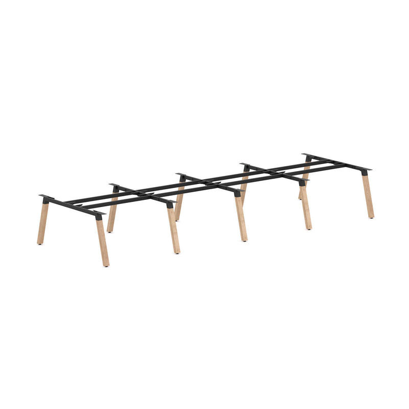 Plantation 8-Person Double-sided Desk Workstation Frame Only
