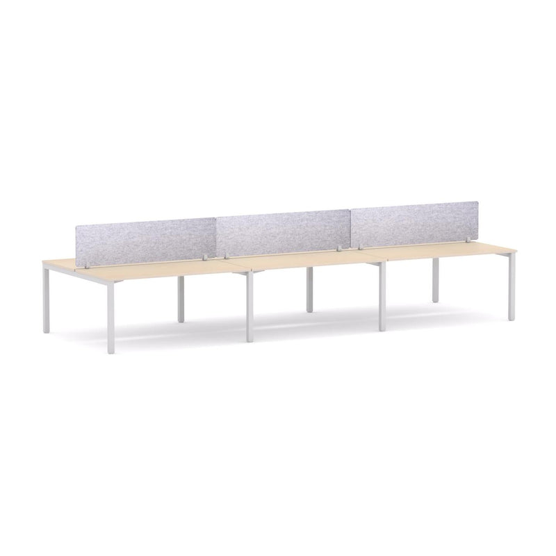 Axis 6 User Double-Sided Desks, 50x50mm Square Leg Design. Includes: AcoustiQ Screen