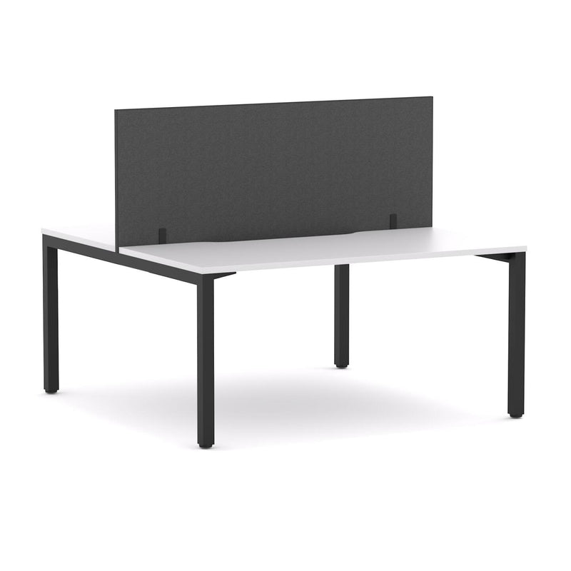 Axis 2 User Double-Sided Desks, 50x50mm Square Leg Design. Includes: Edge25 Screen