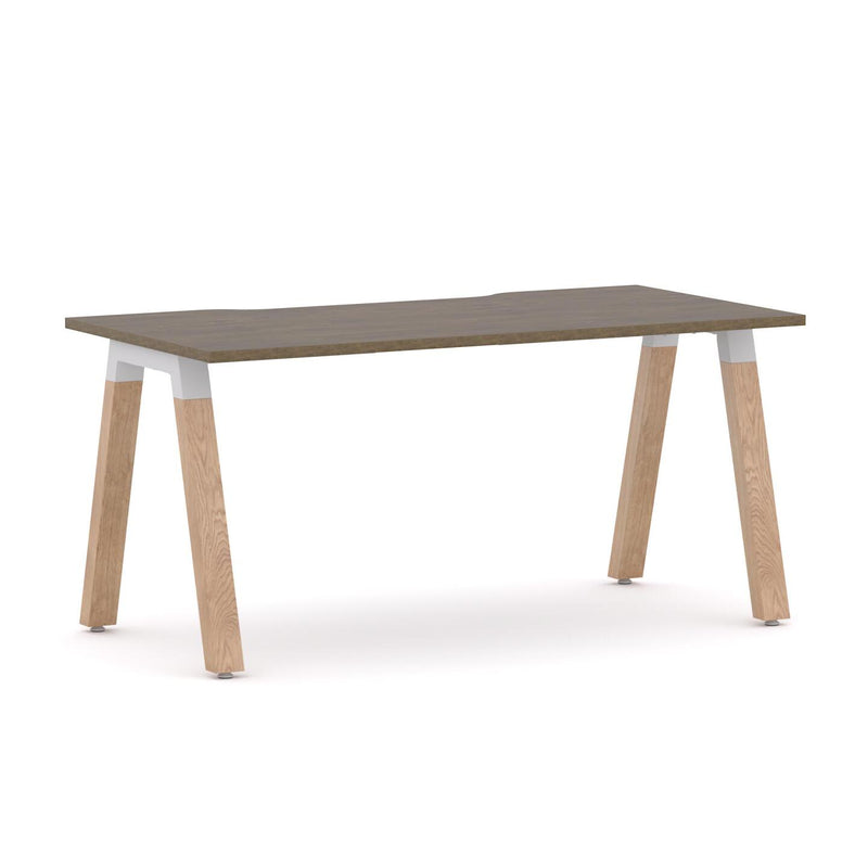 Plantation Straight Workstation Oak