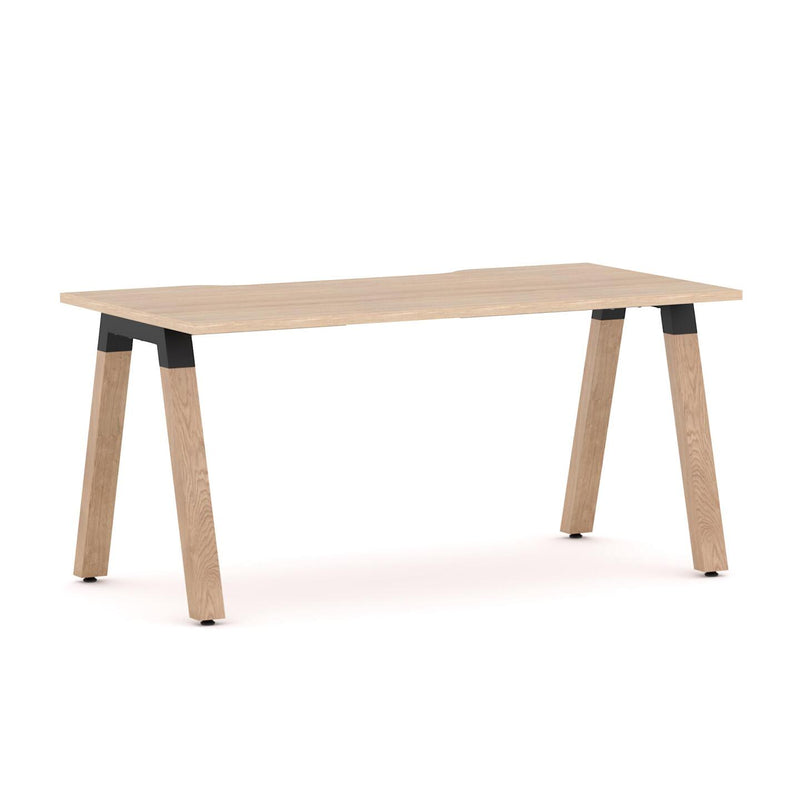 Plantation Straight Workstation Oak