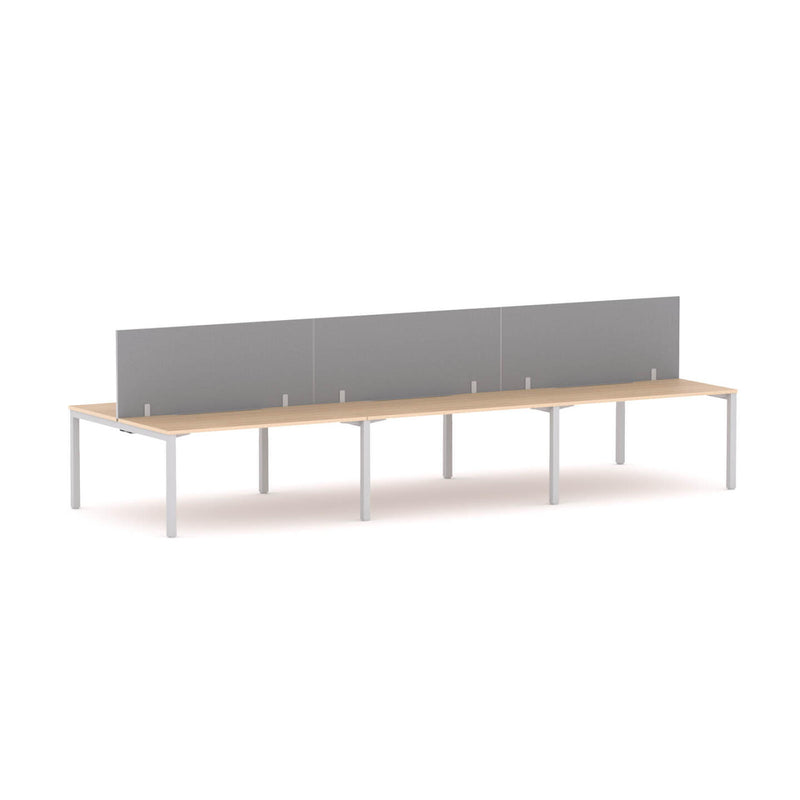 Axis 6 User Double-Sided Desks, 50x50mm Square Leg Design. Includes: Edge25 Screens