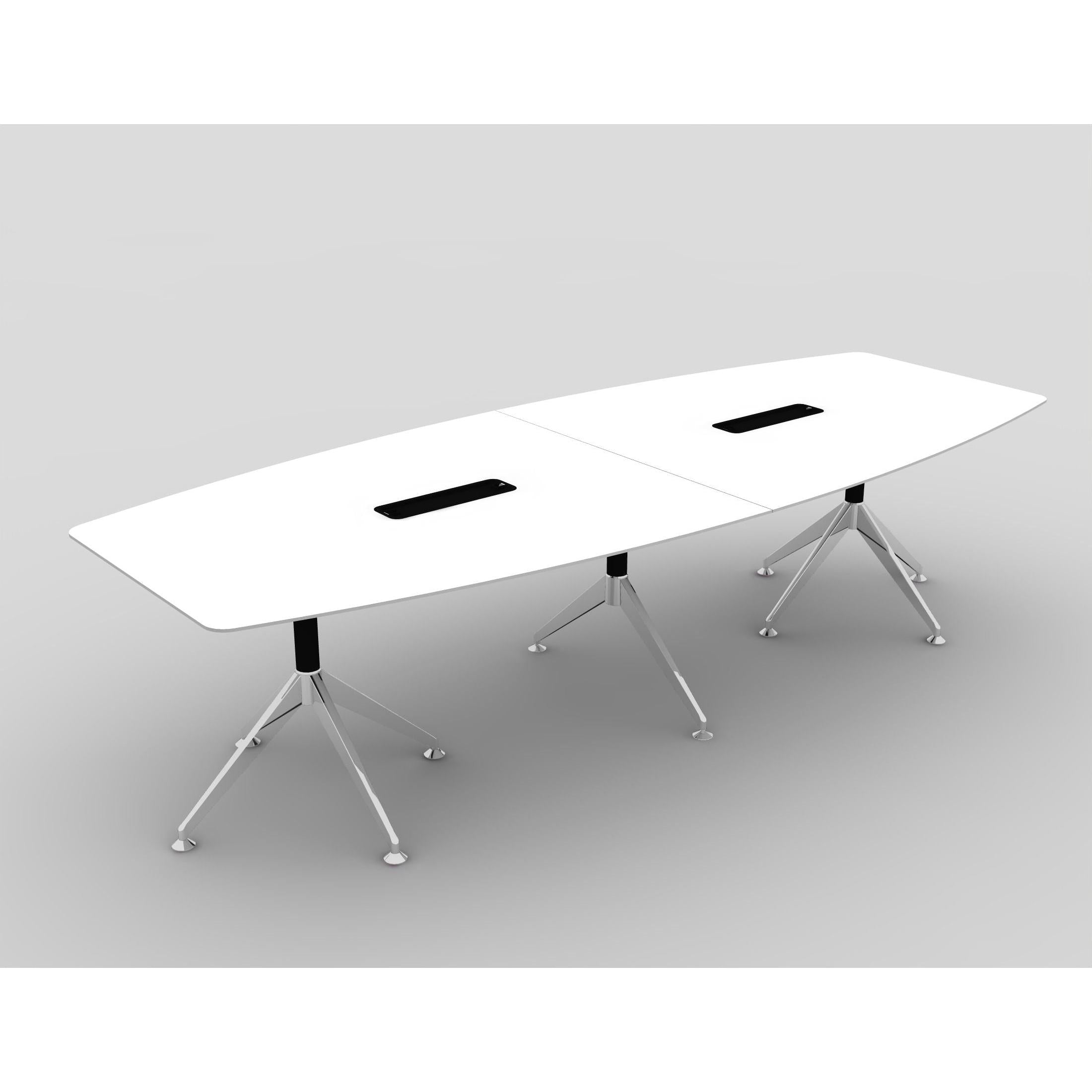 White Potenza Boardroom Table - Large (3000mm x 1200mm)-Elite Office Furniture