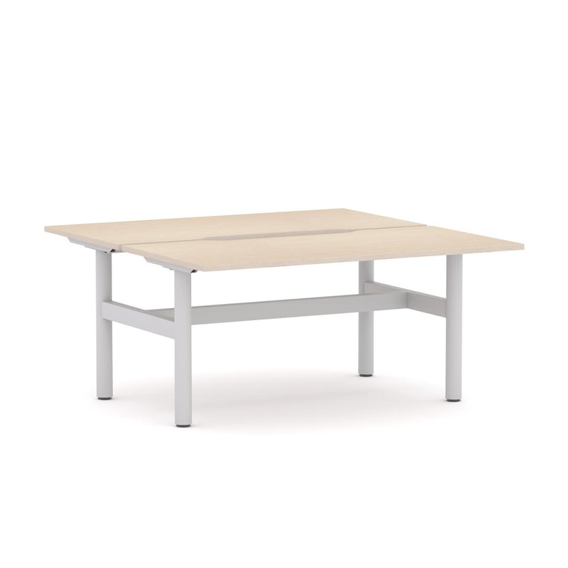 Agile Fixed Round 2-Person Double-sided Desk Workstation