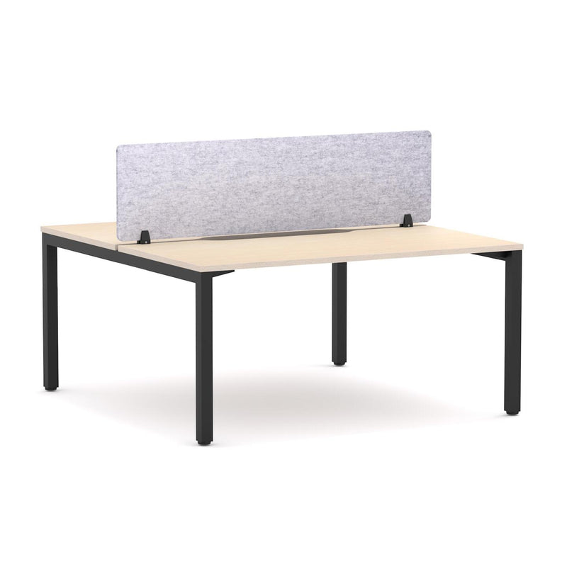 Axis 2 User Double-Sided Desks, 50x50mm Square Leg Design. Includes: AcoustiQ Screen