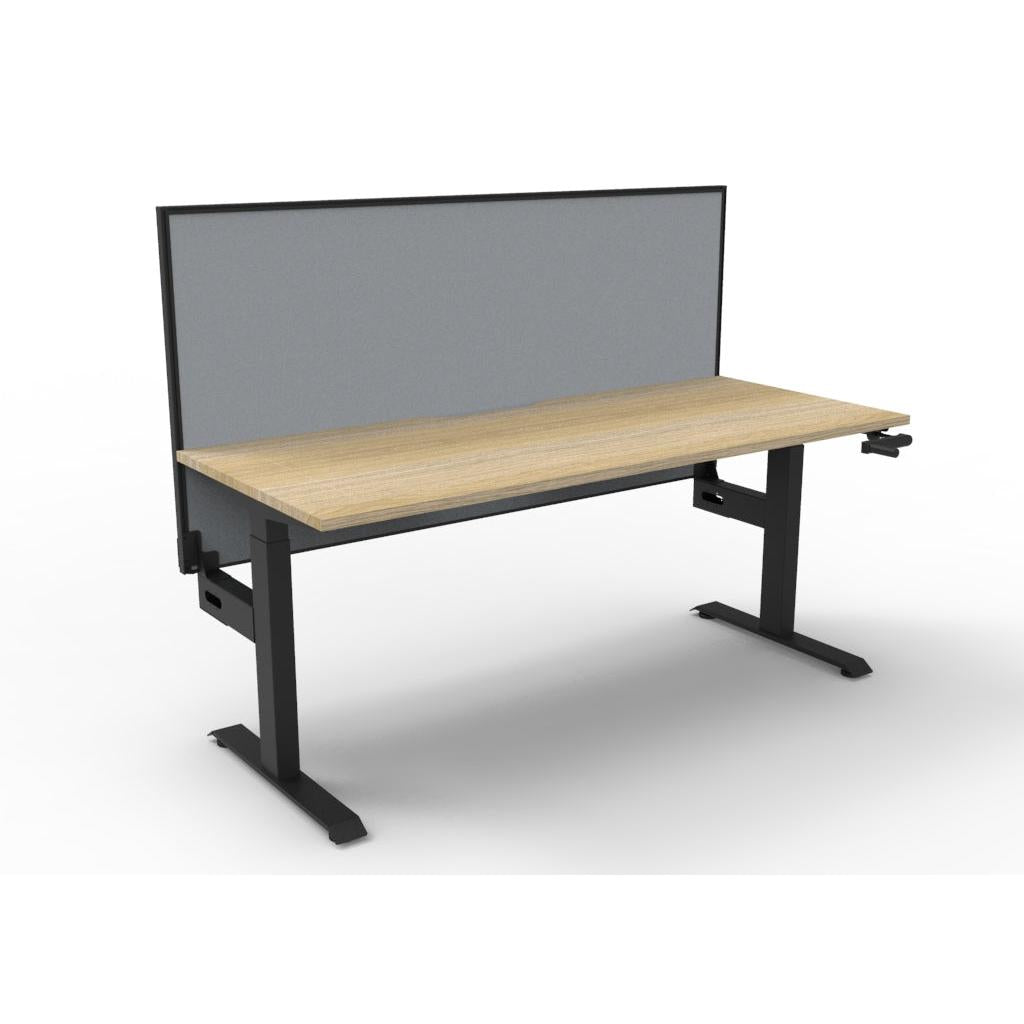 Boost Crank Single Sided Workstation - With SHUSH30 Aluminium Framed Screen-Elite Office Furniture