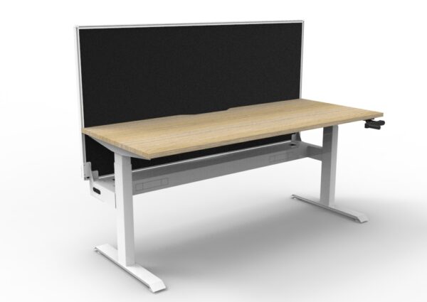 Boost Crank Single Sided Workstation - With SHUSH30 Aluminium Framed Screen