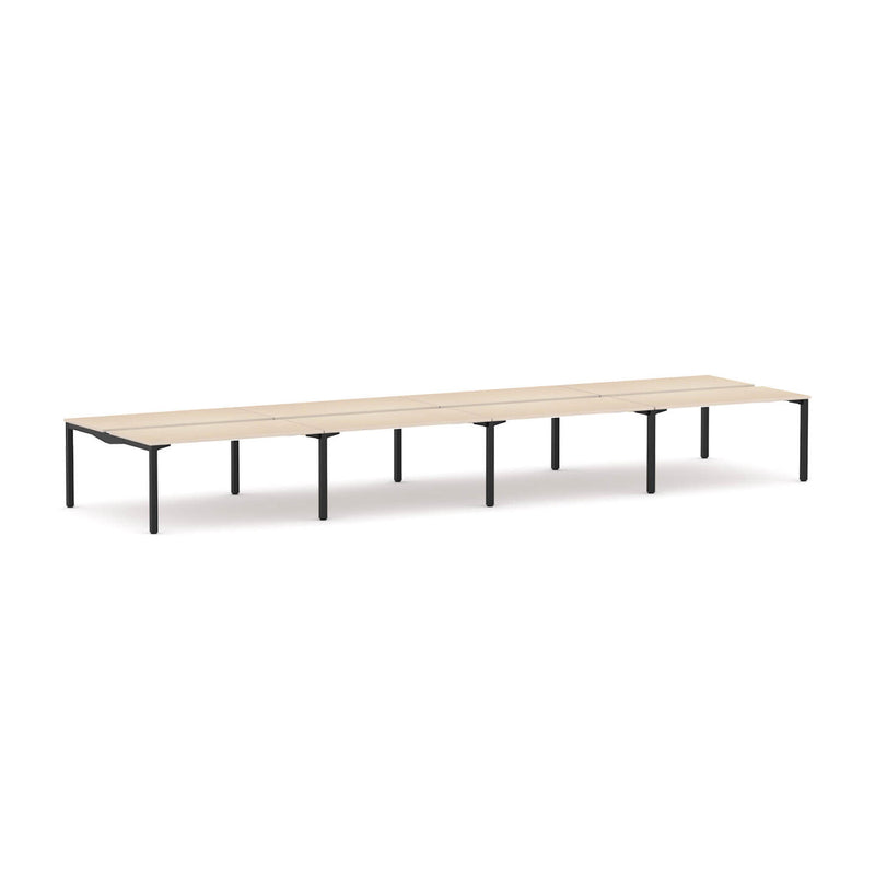 Axis Stretch 8-Person Double-sided Desk Workstation