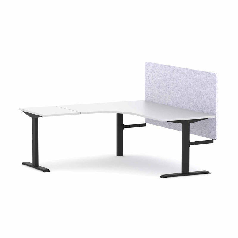 Klass Fixed 90Deg Workstation With AcoustiQ Screen