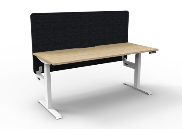 BOOST Plus + Electric Height Adjustable Single Sided Workstation with 900mm height Eco Screens