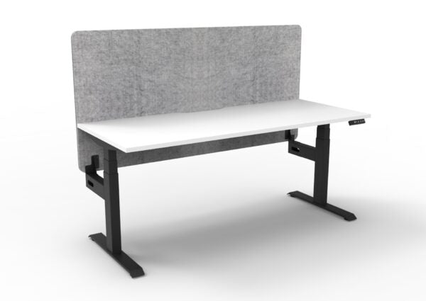 BOOST Plus + Electric Height Adjustable Single Sided Workstation with 900mm height Eco Screens