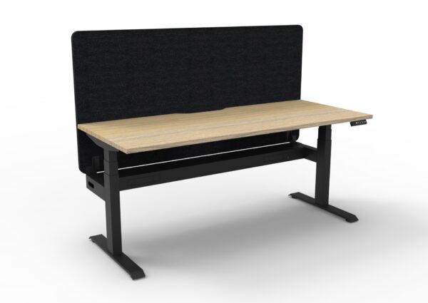 BOOST Plus + Electric Height Adjustable Single Sided Workstation with 900mm height Eco Screens