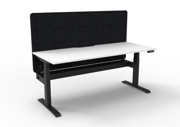 BOOST Plus + Electric Height Adjustable Single Sided Workstation with 900mm height Eco Screens