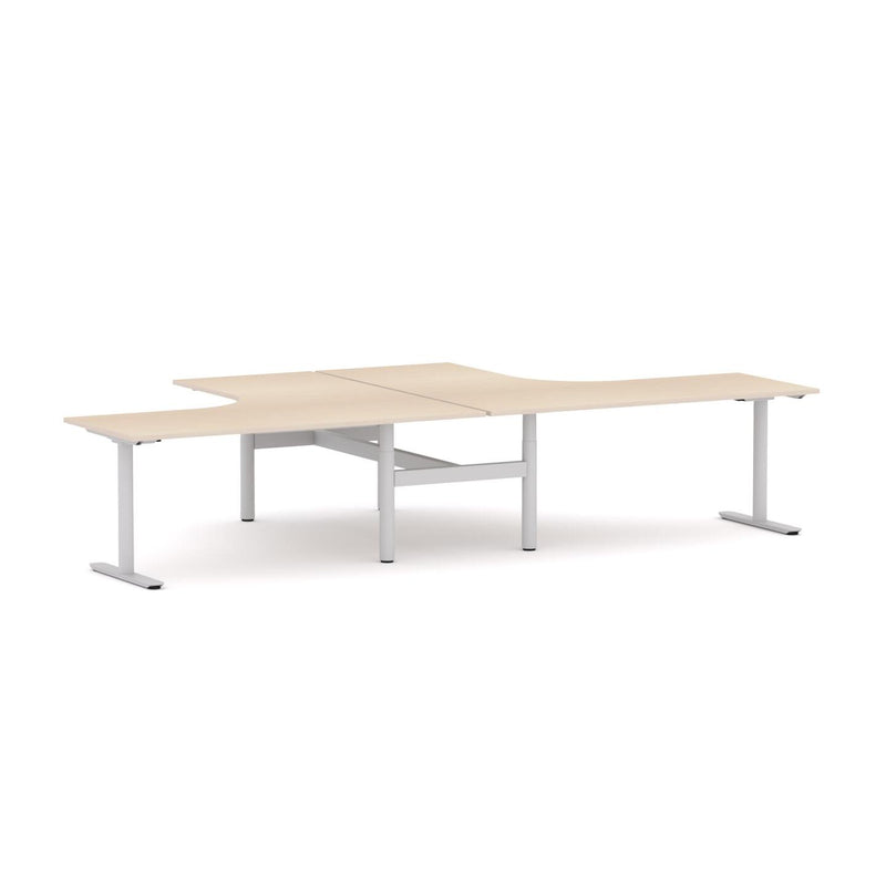 Agile Fixed Round 2-Person 90° Workstation