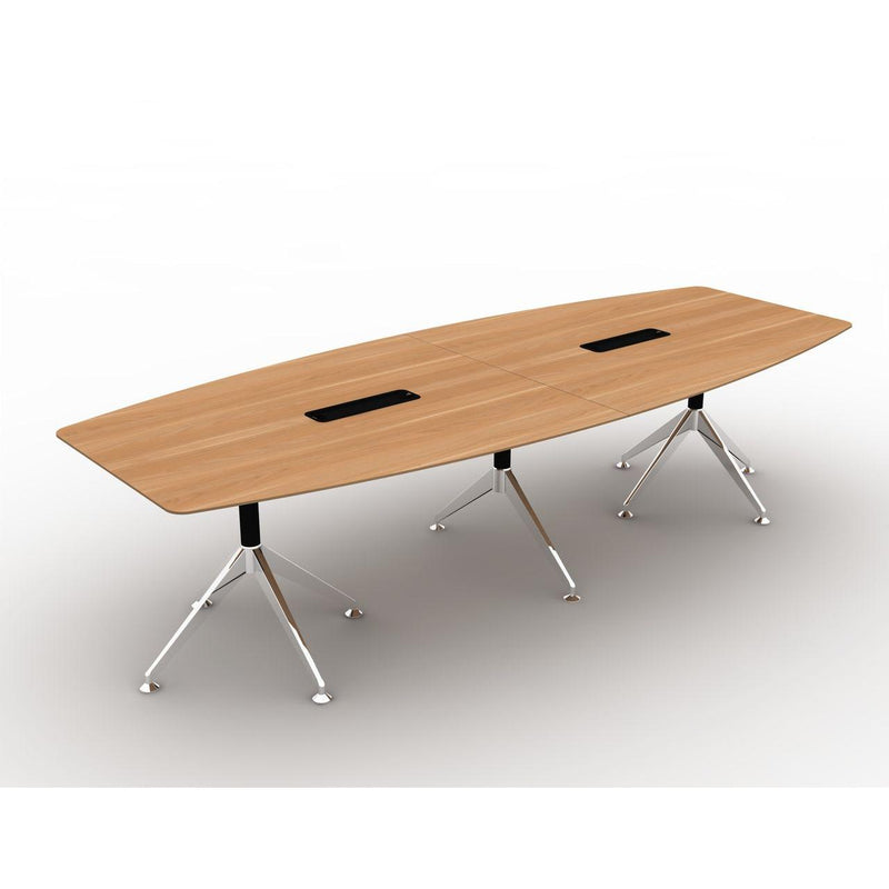 Virginia Walnut Potenza Boardroom Table - Large (3000mm x 1200mm)-Elite Office Furniture