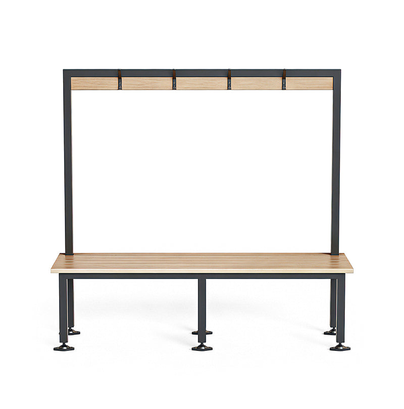Bench Seat With Overhead Hanging Rail