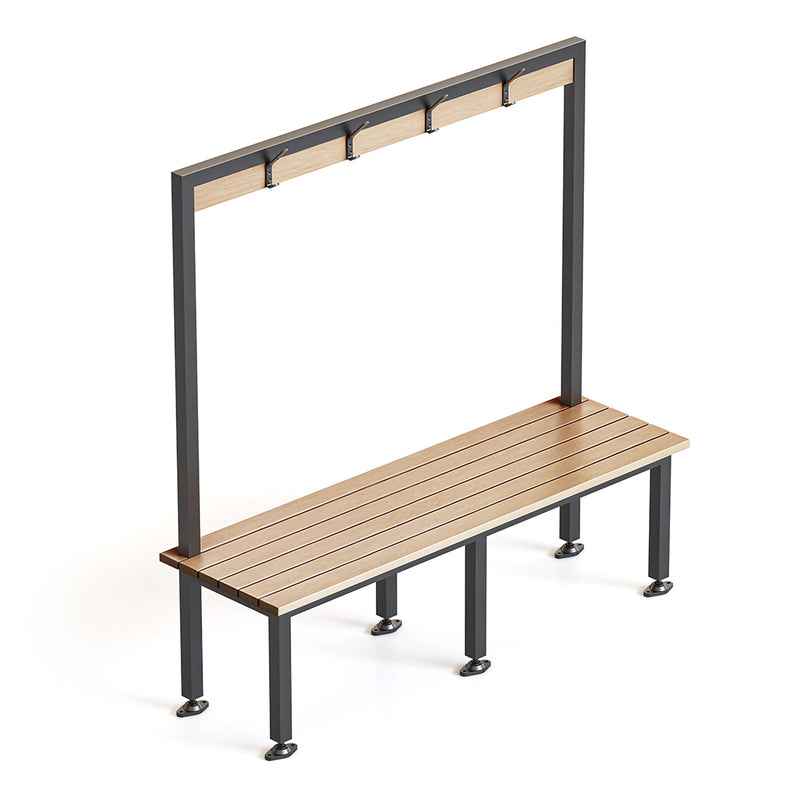 Bench Seat With Overhead Hanging Rail